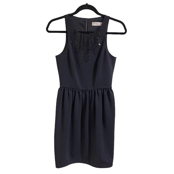 Trina Turk Dress Cocktail Black Dress Chic & Elevated Sleeveless Dress Size 4 - Picture 3 of 16